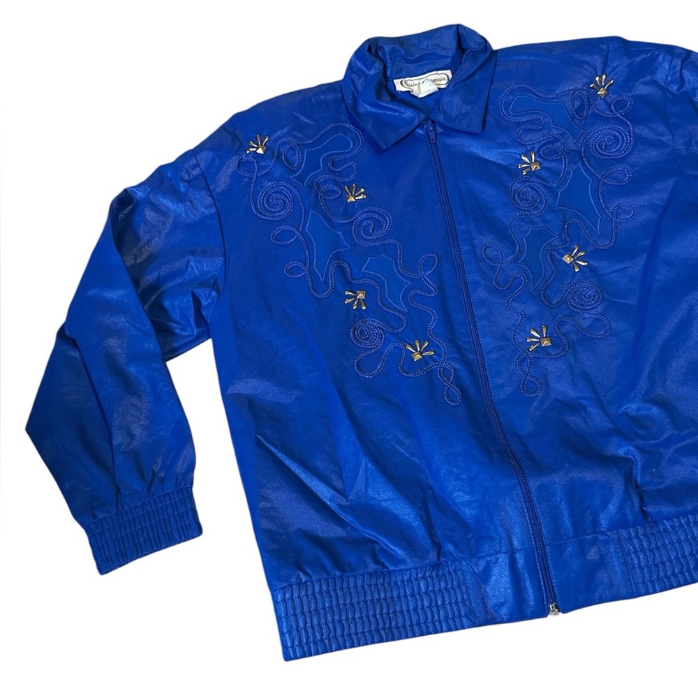 Vintage blue bomber jacket, small - Picture 3 of 7